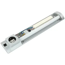 Licht-Erlebnisse LED Unterbauleuchte mit Steckdose Schalter kaltweiß Blendarm Für Küche Wandlampe