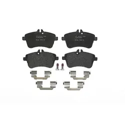 BREMBO Bremsbelagsatz, Scheibenbremse BREMSBELÄGE, RICHTUNGSGEBUNDEN vorne rechts links mit Zubehör für MERCEDES-BENZ 169420082028 A1694201920 A169420
