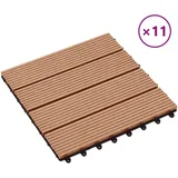 vidaXL Terrassenfliese 30 x 30 cm teak