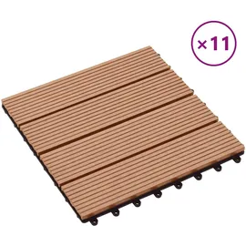 vidaXL Terrassenfliese 30 x 30 cm teak