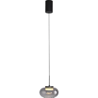 just light. Just Light, Pendelleuchte, LED Pendellampe SW SIA Rauchglas, höhenverstellbar, Lichtfarbe warmweiss (680 lm)