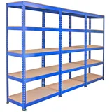 Demas Monster Racking 3 x Q-Rax Regal Hochleistungsregal Schwerlastregal Lagerregal Garagenregal Stahlregal Industrieregal Werkstattregal Steckregal