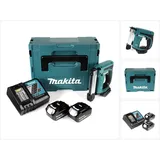 Makita DST 221 RGJ 18 V Li-ion Akku Tacker im Makpac + 2x BL 1860 B 6,0 Ah Li-Ion Akku + DC 18 RC Ladegerät