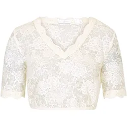 bonprix Spitzen-Dirndlbluse, weiß, 42
