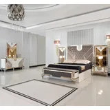 Xlmoebel Schlafzimmer-Set Luxuriöses Schlafzimmermöbel-Set in edlem Design mit Holzoberfläche, (6-tlg., Schlafzimmer-Set), Hergestellt in Europa weiß