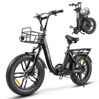 ENGWE SAMEBIKE E-Bike Klapprad Elektrofahrrad mit 20 Zoll Fat Tire, 13Ah Lithium-Akku für Lange Reichweite bis 120KM, 7-Gang-All-Terrain Ebike Herren für MTB, Strand & Schnee