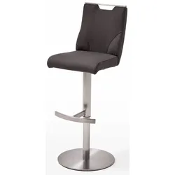 Bistrostuhl MCA FURNITURE "GIULIA", grau (anthrazit, edelstahl gebürstet), B:39cm H:88cm T:50cm, Stühle