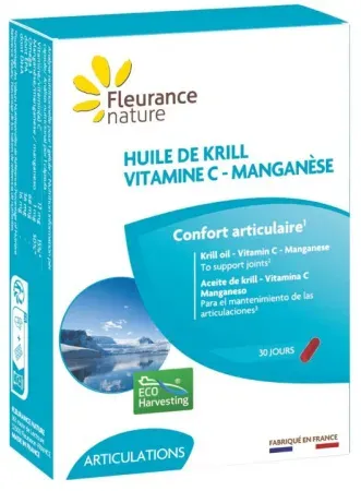 Fleurance Nature Krillöl mit Vitamin C und Mangan 30 Kapseln