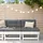 vidaXL Garten-Lounge-Sofa 2-tlg. weiß