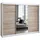 A&J MöbelLand Schiebetürenschrank VILUNO 1 200 x 215 x 59,5 cm Weiß/Schwarz