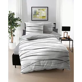 KAEPPEL Motion Mako-Satin schiefer 135 x 200 cm + 80 x 80 cm