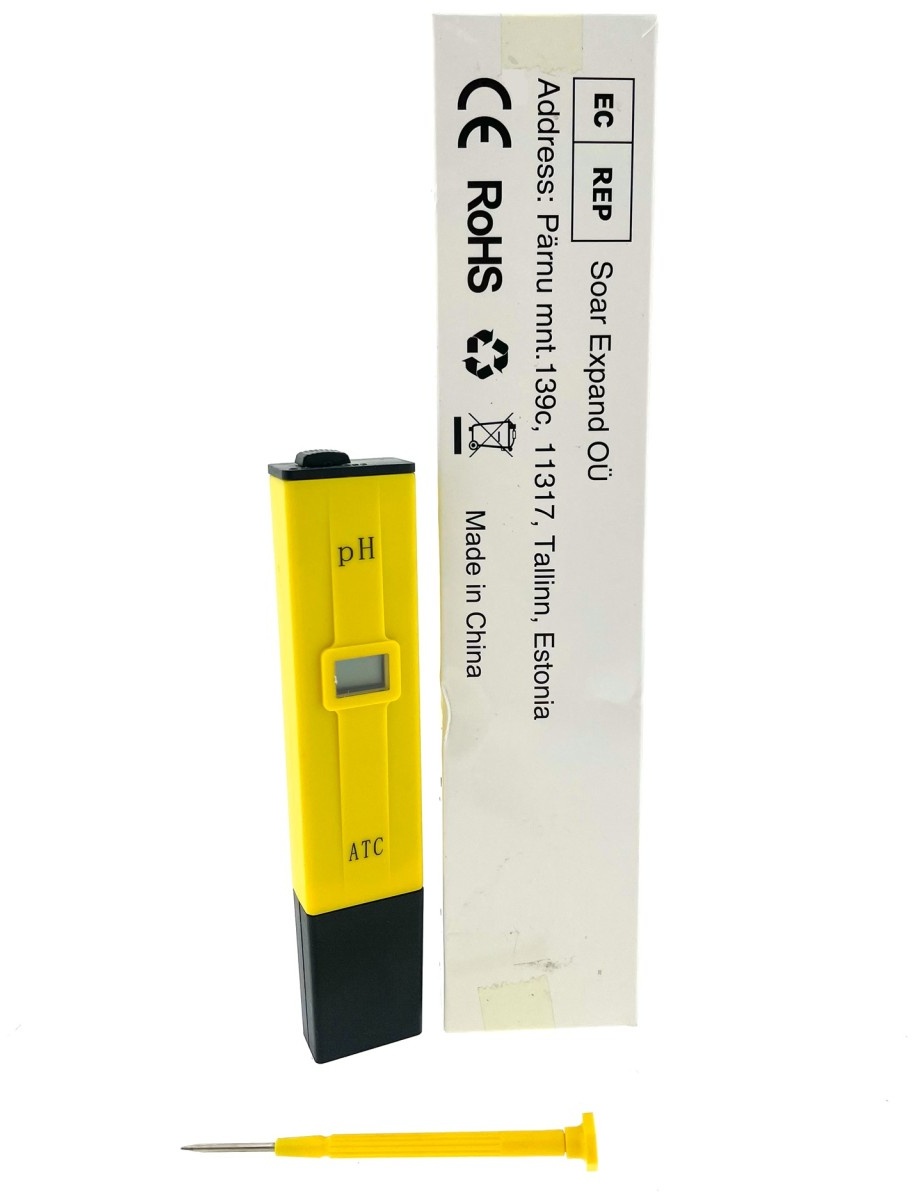 Digitaler PH-Meter-Stift-Tester elektrischer Test Wassertest Messgerät + PH B...