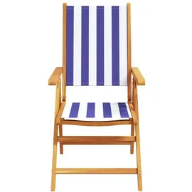 vidaXL Gartenstuhl 54,5 x 75 x 22,5 cm blau/weiß 8 St.