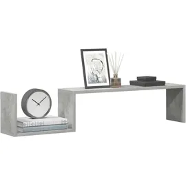 vidaXL Hängeregal 100 x 15 x 20 cm Grau