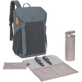 Lässig Wickelrucksack mit Wickelunterlage, Kinderwagenbefestigung und Flaschenhalter/GRE Slender Up Reflective anthracite