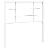 vidaXL Kopfteil Metall Weiß 100 cm