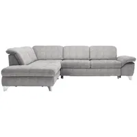 Beldomo Style Ecksofa, Hellbraun, Textil, Ottomane links, L-Form, 319x260 cm, Goldenes M, Bettkasten erhältlich, Bettfunktion Hocker Rücken echt, Wohnzimmer, Sofas & Couches, Wohnlandschaften, Ecksofas