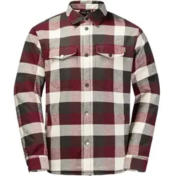 JACK WOLFSKIN Herren Unterjacke FELSENWEG INS, Cordovan Red Chec, L