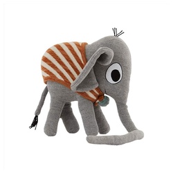 OYOY Kuscheltier Elefant Henry, Stofftier, Kuscheltier, Dekokissen, Kinderkissen grau