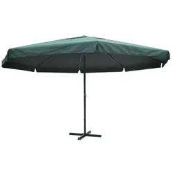 vidaXL Sonnenschirm Grün 500 cm Aluminium