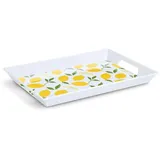 Zeller Tablett Lemons 50x35 cm Kunststoff Weiß
