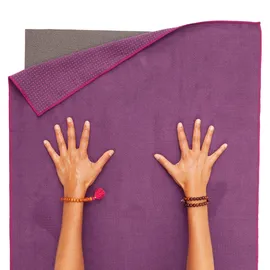 Bodhi Grip2 Yoga Handtuch 60 x 180 cm aubergine/lila