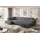 altdecor Ecksofa COMA U Cord 3-Sitzer Dunkelgrau