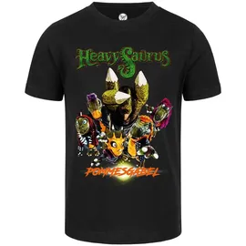 Metal Kids Heavysaurus (Pommesgabel) - Kinder T-Shirt schwarz Mehrfarbig, 92