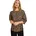 Leobluse mit Rundhalsausschnitt in BeigeBlack Gr 34