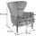 MCW Lounge-Sessel MCW-K37 Samt 280 g/m2 75 x 80 x 80 cm Grau