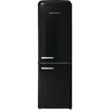 Gorenje ONRK619DBK Retro Kühl-Gefrierkombination, 60cm breit, 300L, NoFrost, LED Beleuchtung, Schnellgefrieren, LED Display, Türanschlag rechts, schwarz