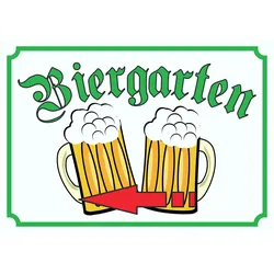 HB-Druck Biergarten Schild Pfeil links A6 (105x148mm)