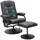 Homcom Massagesessel mit Hocker Kunstleder 64 x 95 x 77 cm Braun elektrisch drehbar