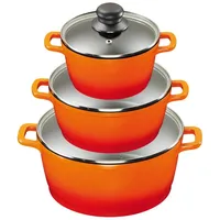 King Aluguss-Topf-Set 3-tlg. orange