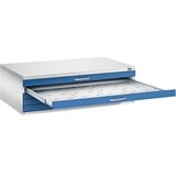 Californian Products CP 7200 Planschrank lichtgrau, enzianblau 5 Schubladen 135,0 x 96,0 x 42,0 cm