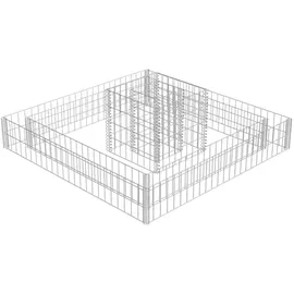 vidaXL Gabionen-Pflanzkübel 120 × 120 × 20 cm