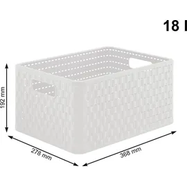 Rotho Rollcontainer Country 37,5 x 32,5 x 71,2 cm 3-tlg. weiß