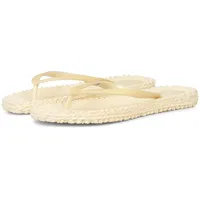 Ilse Jacobsen HORNBÆK | Cheerful01 | Damen Flip Flops mit Glitter | Dänische Design | Sommer Strand Zehentrenner | Yellow | 38 EU - 38 EU