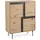 BIZZOTTO Sideboard Stanwood 200 x 85 x 45 cm Beige / Schwarz