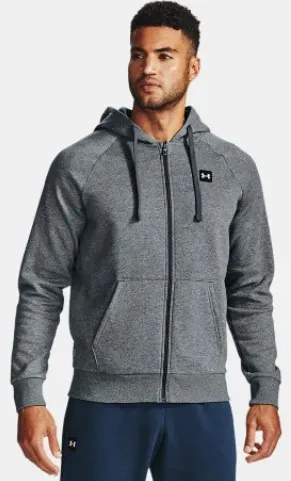 Under Armour Rival Fleece Full Zip Hoodie Herren 1357111 | S Pitch Gray Light Heather