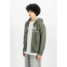 Alpha Industries Basic Zip Hoodie Herren Schwarz Olive XXL