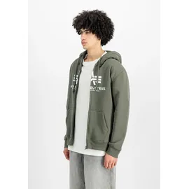 Alpha Industries Basic Zip Hoodie Herren Schwarz Olive XXL