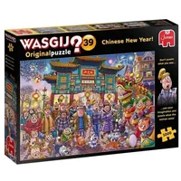 JUMBO Spiele Jumbo 25011 - Wasgij Original 39, Chinese New Year!, Comic-Puzzle, 1000 Teile