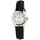 Just Damenuhr Beige Schwarz Analog Metall Echt-Leder Quarz Armbanduhr