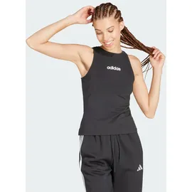 adidas Essentials Linear Slim Cotton Tanktop Black / White XL
