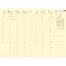 Quo Vadis Buchkalender Minister Prestige 16x24cm Silk bordeaux 2026