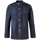 Exner 225 - Kochjacke Bikerstyle, langarm, Druckknöpfe : royal blue 78% Baumwolle 22% Elasthan L