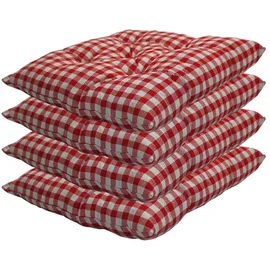 nyvi Sitzkissen 38 x 38 x 5 cm rot 4-tlg.