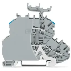 Wago 2000-2218/099-000 Doppelstockklemme, Schirmleiter-/Durchgangsklemme, mit Abschlussplatte, grau 20002218099000 - 50 Stück