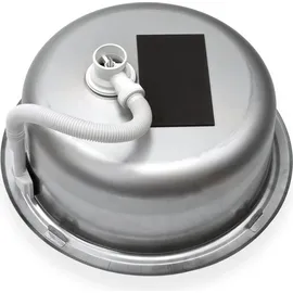 stabilo-sanitär Ronda 1 rund links Einbauspüle edelstahl Handbetätigung 450 x 450 mm